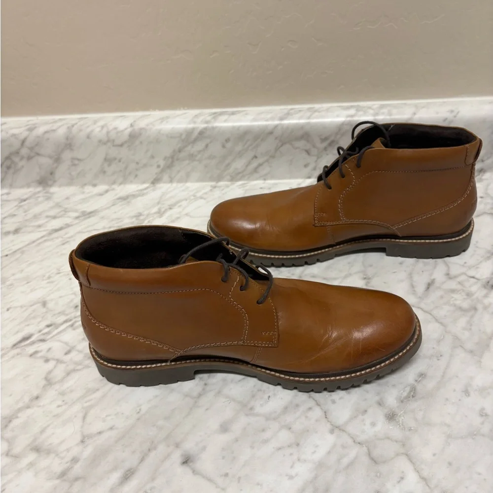 Rockport Tan Leather Chukka Boots - Lace-Up Men’s Casual